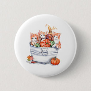 Harvest Kittens 6 Cm Round Badge