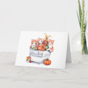 Harvest Kittens Card