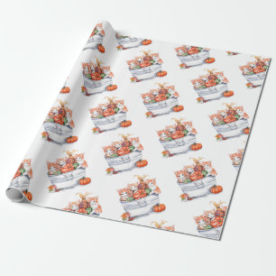 Harvest Kittens Wrapping Paper