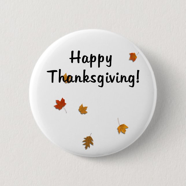 Harvest Leaves 6 Cm Round Badge (Front)