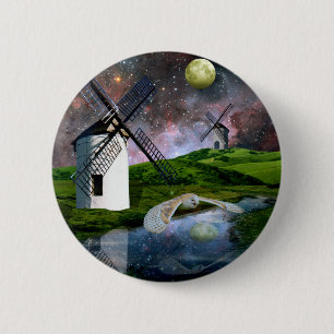 Harvest moon.. 6 cm round badge