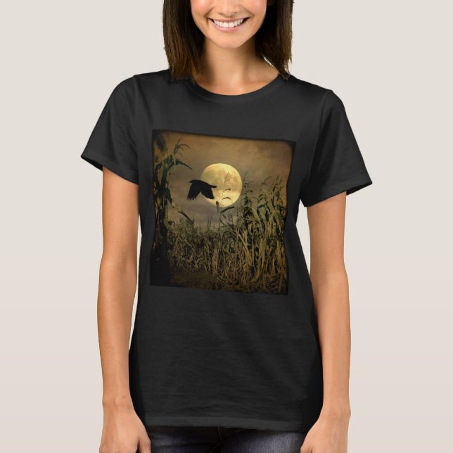 Harvest Moon And Crow T-Shirt (Front)