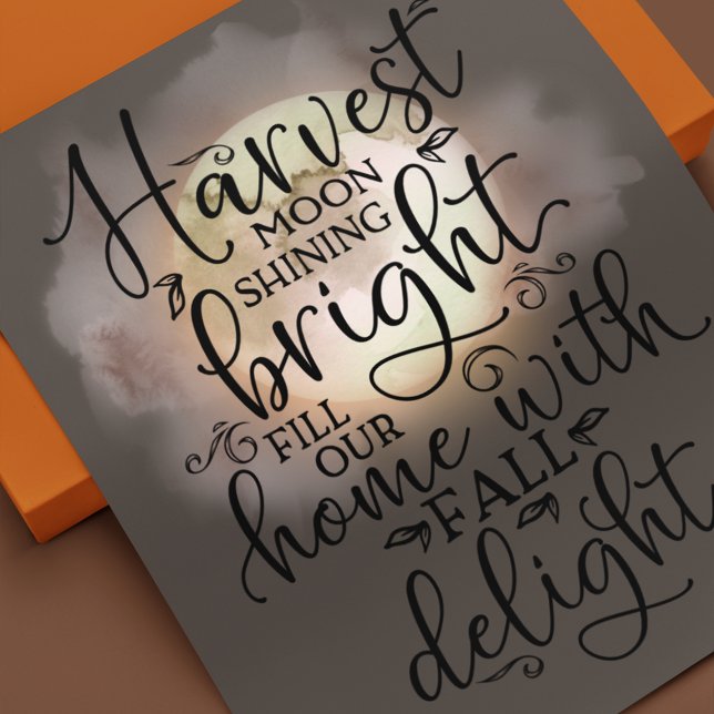 Harvest Moon Fall Delight Poem Brown Poster (Creator Uploaded)