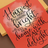 Harvest Moon Fall Delight Poem Orange