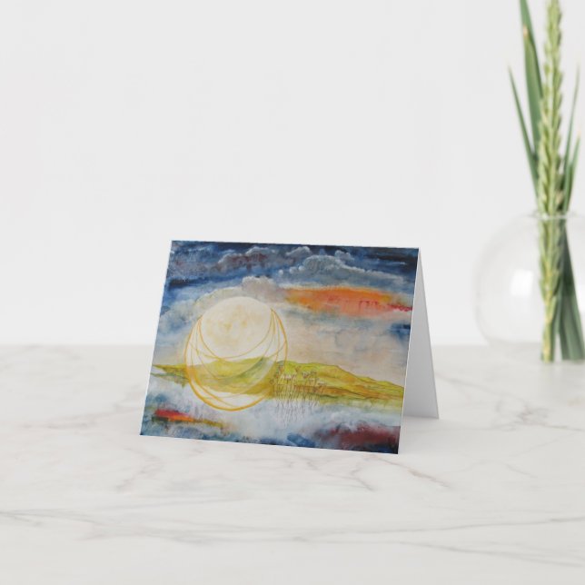 "Harvest Moon" Note Card (Front)