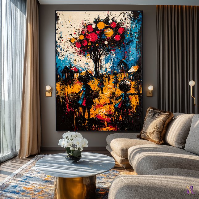 Harvest of Dreams – Expressionist Surreal Village  Poster (Creator Uploaded)