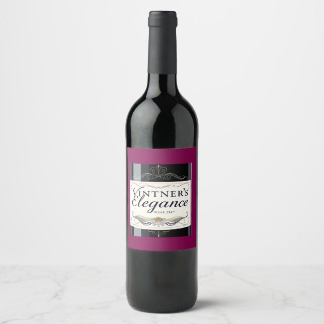"Harvest of Grace - Wine Bottle Design" Label (Front)