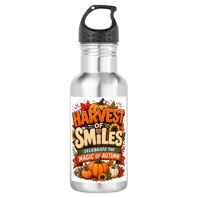 Harvest of Smiles 532 Ml Water Bottle (Front)
