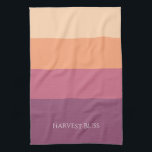 Harvest Palette-Harvest Bliss- Tea Towel<br><div class="desc">Experience the warmth of autumn with our 'Harvest Bliss' Kitchen Towel from our Harvest Palette Collection. Featuring delicious Melon,  Sigma Orange Terra,  Artful Pink,  and Sugar Plum stripes,  these premium towels offer plush comfort,  durability,  and a touch of seasonal elegance. Elevate your kitchen decor this fall.</div>