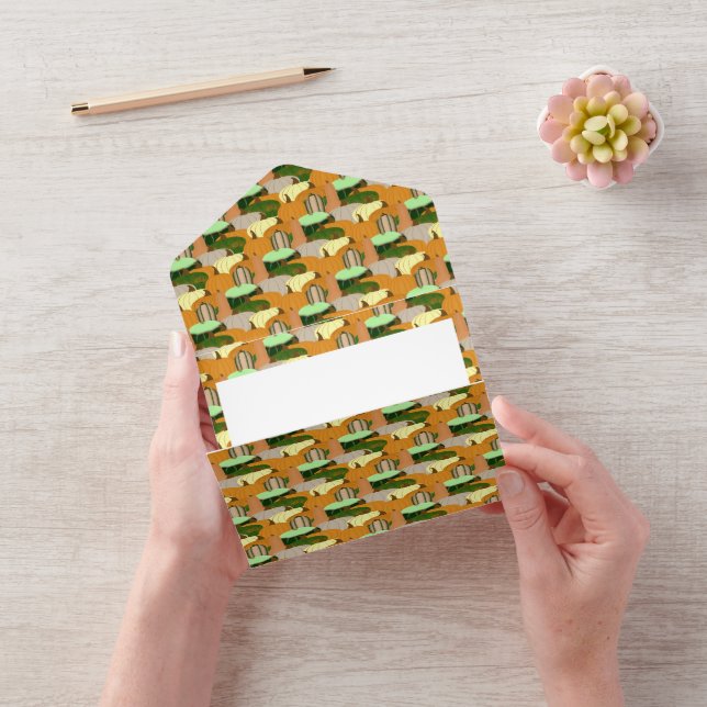 Harvest Pattern Autumn Squash All In One Invitation (Video)