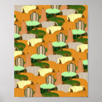 Harvest Pattern Autumn Squash