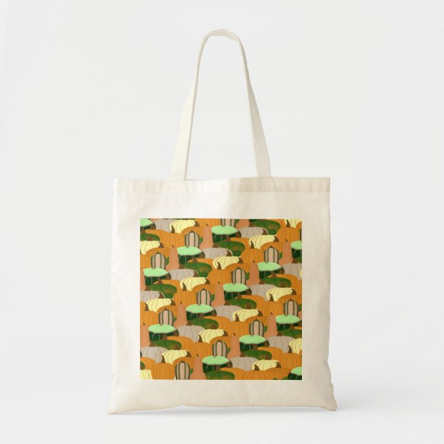 Harvest Pattern Autumn Squash Tote Bag (Front)
