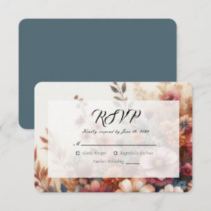Harvest Petals and Painted Skies RSVP Card