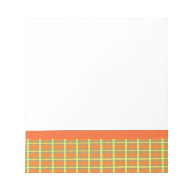 Harvest Plaid Notepad (Front)