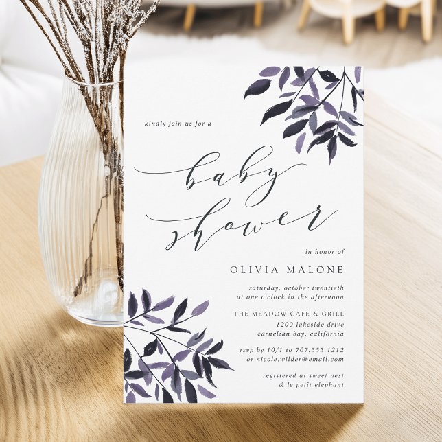 Harvest Plum Baby Shower Invitation (Creator Uploaded)