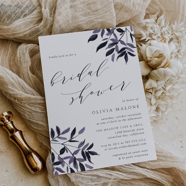 Harvest Plum Bridal Shower Invitation (Creator Uploaded)