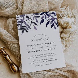 Harvest Plum Wedding Invitation