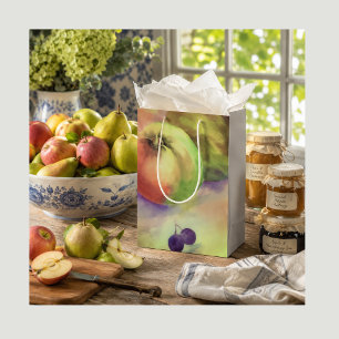 Harvest Produce Gift Packaging Pears & Apples Medium Gift Bag