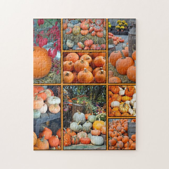 Harvest pumkins jigsaw puzzle (Vertical)