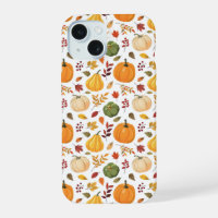 Harvest Pumpkins and Autumn Leaves Pattern