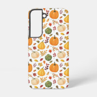 Harvest Pumpkins and Autumn Leaves Pattern