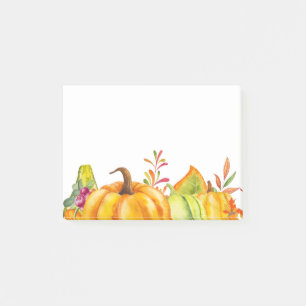 Harvest Pumpkins, Leaves and Foliage Post-it Notes