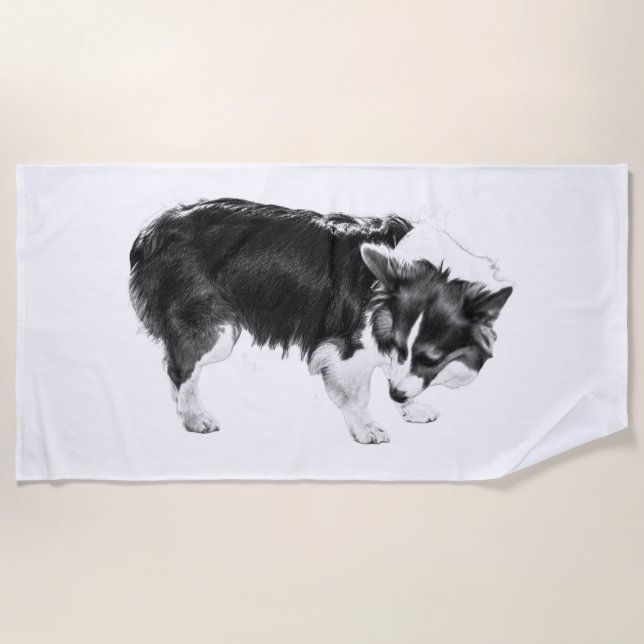 Harvest Shore Sniff Beach Towel (Front)