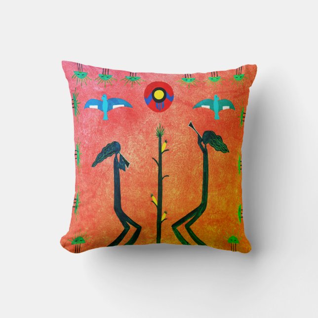 Harvest Song Throw Pillow (Front)