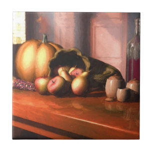 Harvest Still Life Ceramic Tile