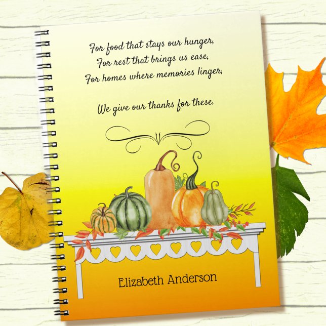 Harvest Table Thankful Blessing Spiral Notebook (Creator Uploaded)