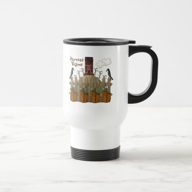 "Harvest Thyme" Autumn Travel Mug (Right)