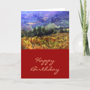 Harvest Time at the Vineyard Birthday Card