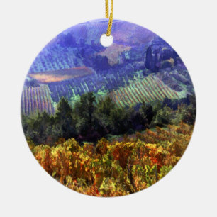Harvest Time at the Vineyard Ceramic Tree Decoration