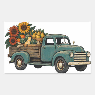 Harvest Truck Thanksgiving Stickers
