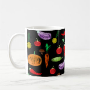 Harvest vegetables tomato pepper carrot mushroom c coffee mug