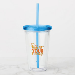 Harvest Your Blessings Acrylic Tumbler