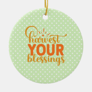 Harvest Your Blessings Ceramic Tree Decoration