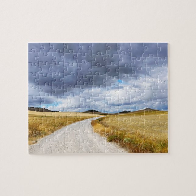 Harvested wheat fields  jigsaw puzzle (Horizontal)