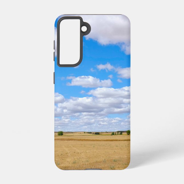 Harvested wheat fields  samsung galaxy s21 case (Back)