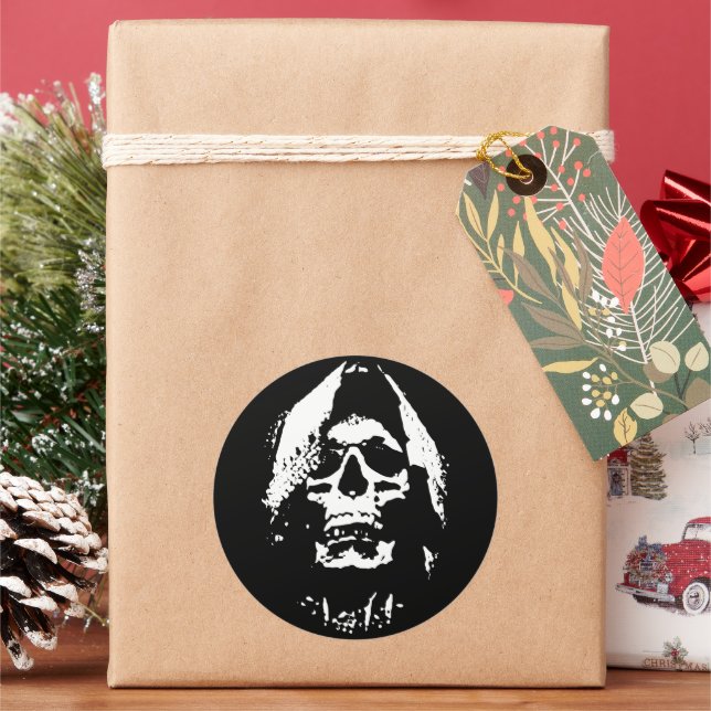 Harvester of Souls: Fear Incarnate Classic Round Sticker (Holiday)