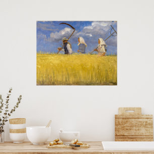 Harvesters Anna Ancher Poster