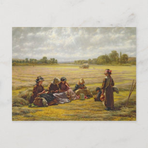 Harvesters resting in the Sun, Berkshire, 1865 Postcard