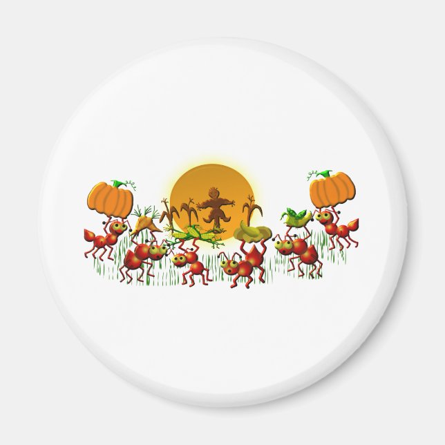 harvesting ants magnet (Front)