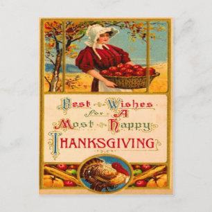 Harvesting Apples Postcard