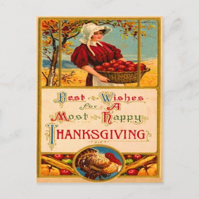 Harvesting Apples Postcard (Front)