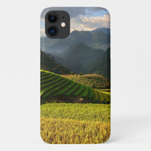 harvesting plants on mountains with cloudy sky Case-Mate iPhone case