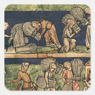 Harvesting, Rhine School Square Sticker