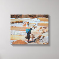 Harvesting Salt in Maras, Peru