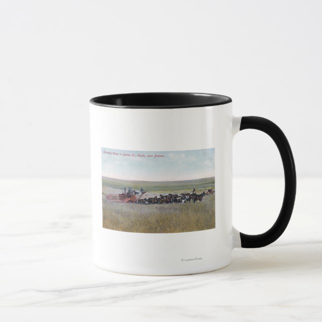 Harvesting Wheat Scene Mug (Right)