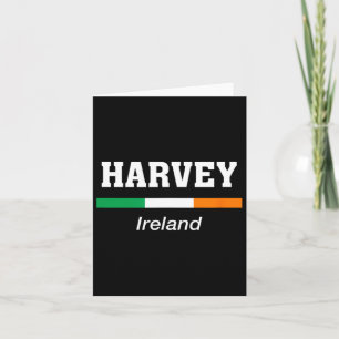 Harvey Irish Family Name St Patricks Day Ireland F Card